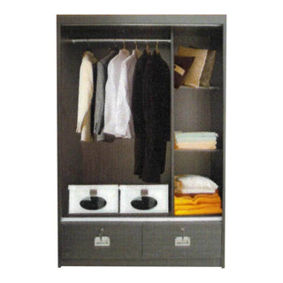 Megafurniture | Addy Walnut 4ft Sliding Wardrobe | Sliding Door Wardrobe