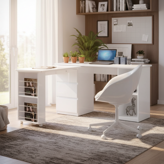 Adelaide L-shaped Extension Study Table