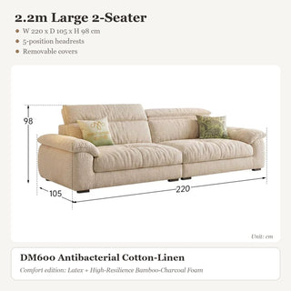 2.2m Large 2-Seater