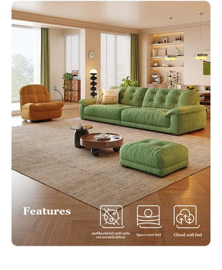 Sofa with footstool
