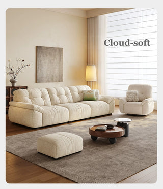 With a matching chair and footstool
