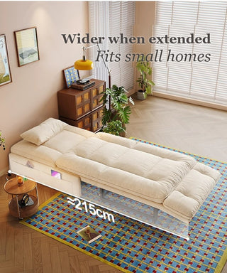 Extends to approx. 215 cm