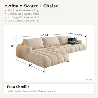 2.78m 2-Seater + Chaise · Frost Chenille