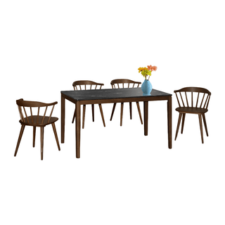 Alafia II Wooden Dining Set with HPL Moulded Set Top (1+4) Singapore