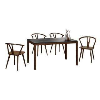 Alafia Wooden Dining Set with HPL Moulded Set Top (1+4) Singapore