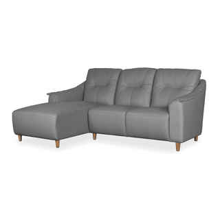 Alayna L-Shaped Genuine Leather Sofa Singapore