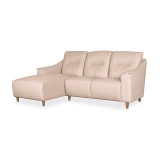 Alayna L-Shaped Genuine Leather Sofa Singapore