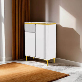 Albus 2 Doors Shoes Cabinet with Sintered Stone Top Singapore