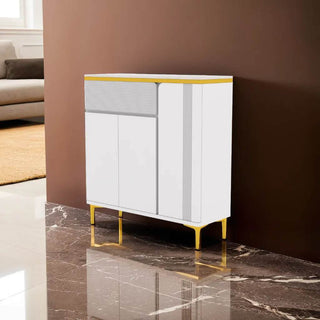 Albus 3 Doors Shoes Cabinet with Sintered Stone Top Singapore