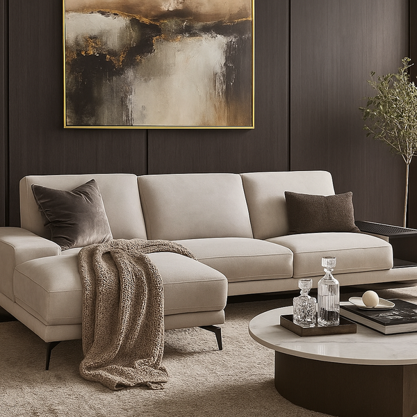 Megafurniture | Aldo Fabric L-Shaped Sofa (Water Repellent & Pet Friendly) | Fabric Sofa