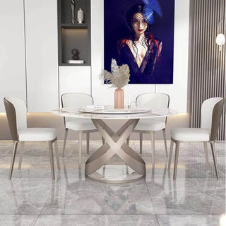 Algol Sintered Stone Round Dining Table Singapore