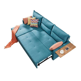 Alice L-Shaped Blue Storage Sofa Bed Singapore