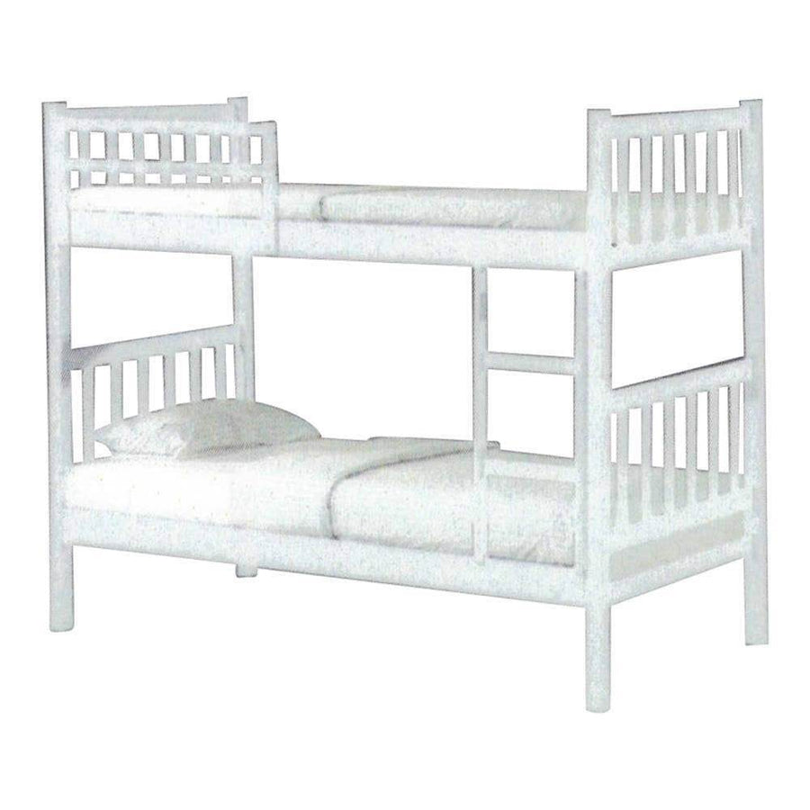 Alondra White Wooden Double Decker Bed Frame Singapore