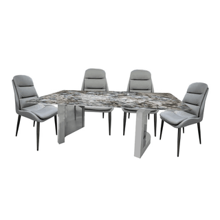 Amaya 3D Stone Dining Set (1+4) Singapore