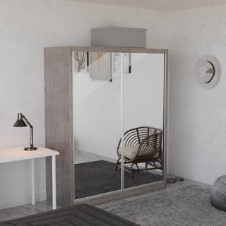 Megafurniture | Amity Modular Wardrobe A03 (Clear Mirror) | Modular Wardrobe