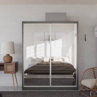 Megafurniture | Amity Modular Wardrobe A03 (Clear Mirror) | Modular Wardrobe