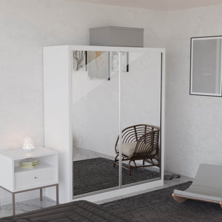 Megafurniture | Amity Modular Wardrobe A03 (Clear Mirror) | Modular Wardrobe