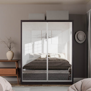 Megafurniture | Amity Modular Wardrobe A03 (Clear Mirror) | Modular Wardrobe