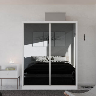 Megafurniture | Amity Modular Wardrobe A06 (Grey Mirror) | Modular Wardrobe