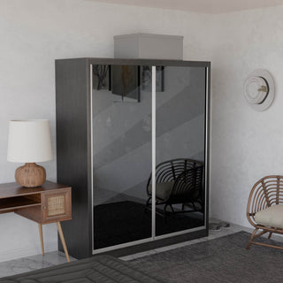 Megafurniture | Amity Modular Wardrobe A06 (Grey Mirror) | Modular Wardrobe