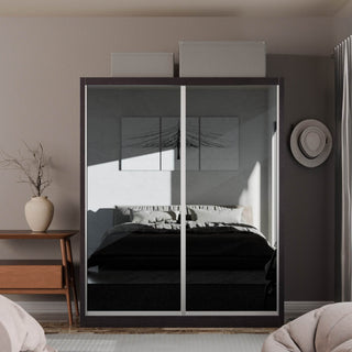 Megafurniture | Amity Modular Wardrobe A06 (Grey Mirror) | Modular Wardrobe