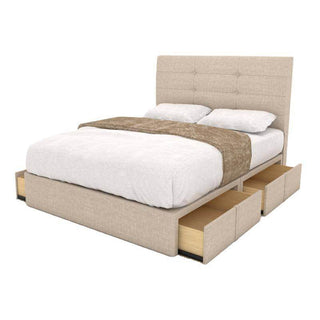 Arlen Fabric Drawer Bed Frame (Water Repellent) Singapore