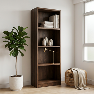 Arvis Walnut Open Bookshelf