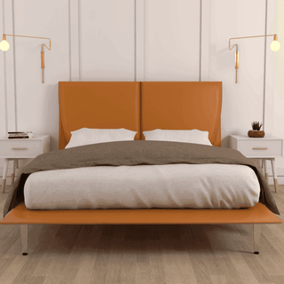 [AS-IS] Anakela Genuine Leather Bed Frame by Chattel (Queen) Singapore