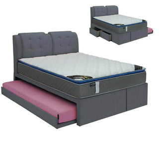 Ashby Pull Out Bed Frame With Drawer (Water Repellent) Singapore