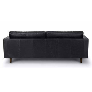 Ashla Black Faux Leather Sofa Singapore