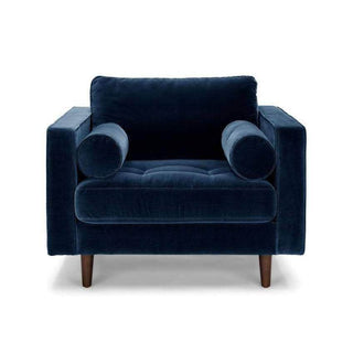 Ashla Blue Velvet Fabric Sofa Singapore