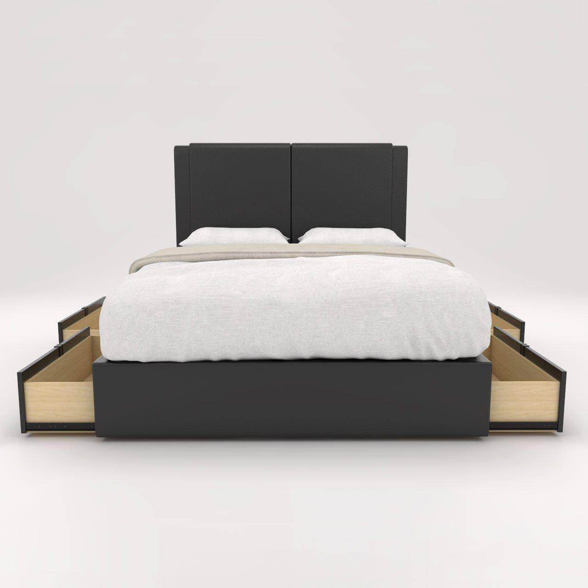 Ashleah Faux Leather Drawer Bed Frame Singapore