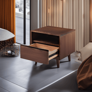 Astrid Ash Wood Bedside Table Singapore