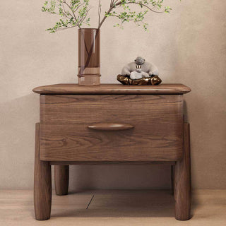 Atticus Ash Wood Bed Side Table Singapore