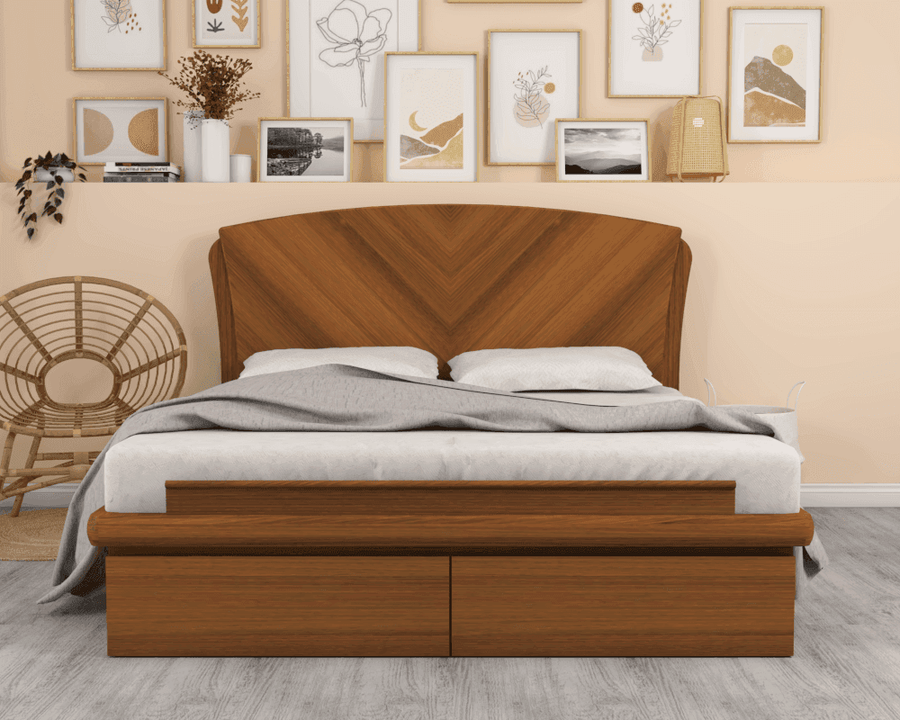 Audrie Wooden Storage Bed Singapore
