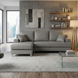 Aurora Faux Leather L-Shape Sofa