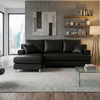 Aurora Faux Leather L-Shape Sofa