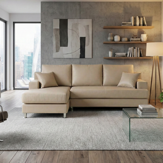 Aurora Faux Leather L-Shape Sofa