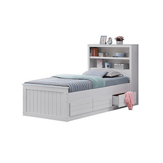 Avisa White Drawer Bed (Single Size) Singapore