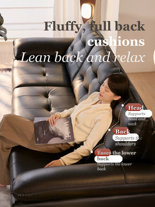 Fluffy, full back cushions