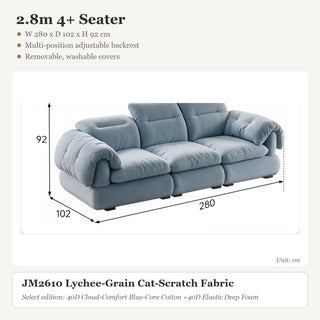 2.8m 4+ Seater