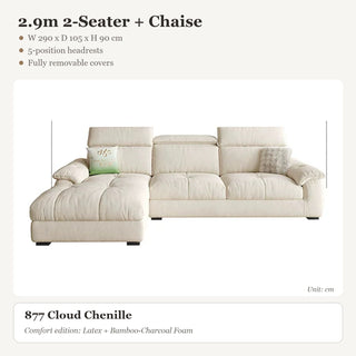 2.9m 2-Seater + Chaise
