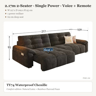 2.17m 2-Seater · Single Power · Voice + Remote