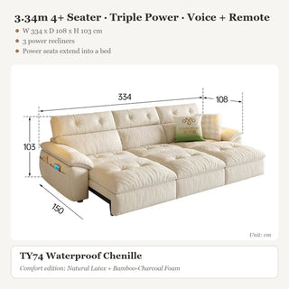 3.34m 4+ Seater · Triple Power · Voice + Remote