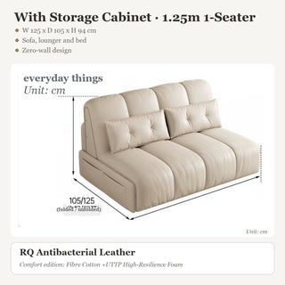 With Storage Cabinet · 1.25m 1-Seater
