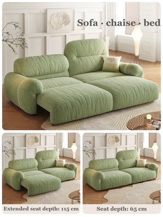 Sofa, chaise and bed modes