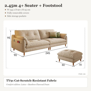 2.45m 4+ Seater + Footstool