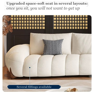 Emilola Piano-Key Fabric Sofa, view 3