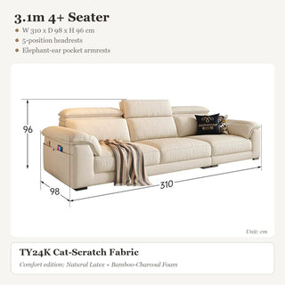 3.1m 4+ Seater