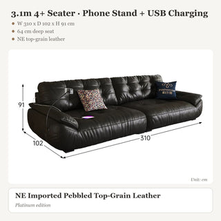 3.1m 4+ Seater · Phone Stand + USB Charging